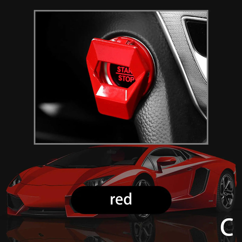 Car Engine Start Stop Switch Button Cover Decorative Auto Accessories Push Button Sticky Cover Car Interior Car-Styling HIP C