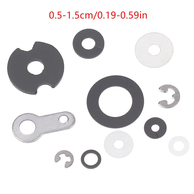 Pinch Roller Spacer & Locking Clip Set for Tape Deck Repair Tape Deck Repair Kit HIP Black