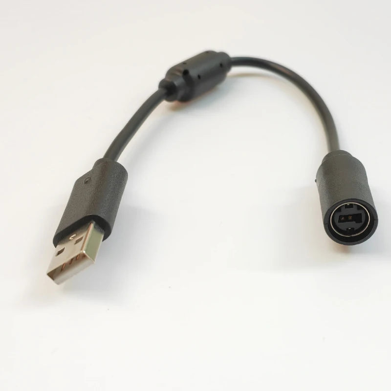 Xbox 360 Controller USB Breakaway Cable Splitter Adapter Controller Cable Adapter HIP Black