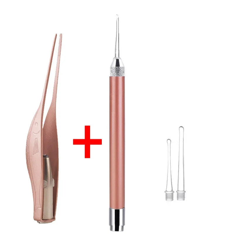 LED Light Ear Wax Remover Spoon – Kids & Adults | RUZOFO Ear Wax Remover HIP C620-pink A B
