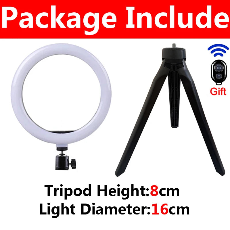 LED Selfie Ring Light 26/33cm with Tripod & Remote | HIP LED Ring Light HIP C-16cm