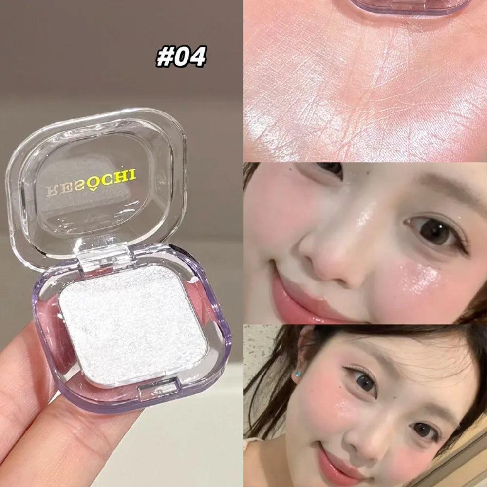 Highlighter Powder Palette Glitter Face Contour Brighten Makeup Shimmer Illuminate Eyeshadow Brightening Skin High Gloss Powder HIP 04