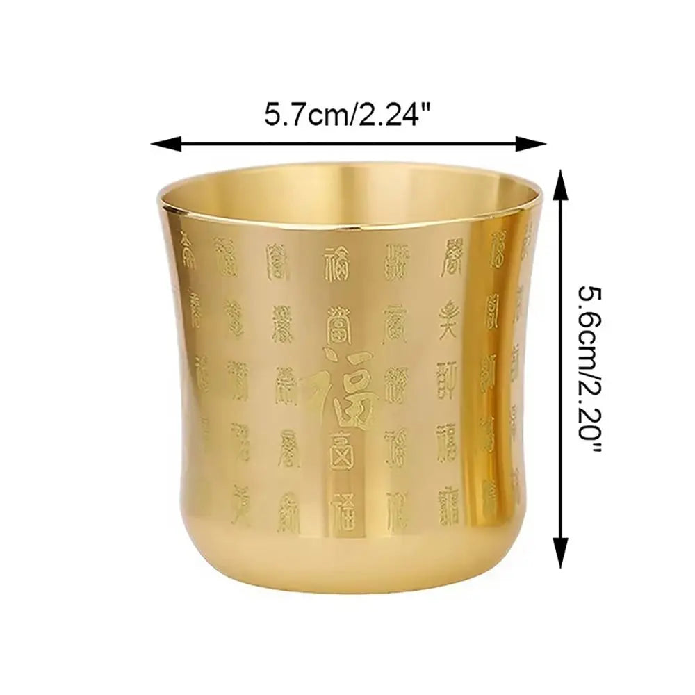 Handcrafted Brass Baifu Tea Cup – Cornucopia Home Décor Decorative Tea Cup HIP