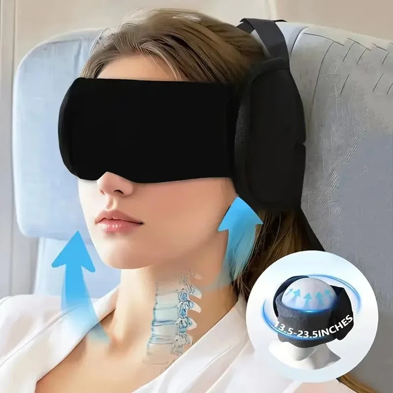 3D Contoured Travel Pillow 100% Blackout Zero Eye Pressure Sleeping Mask Soft Adjustable Travel Accessories HIP