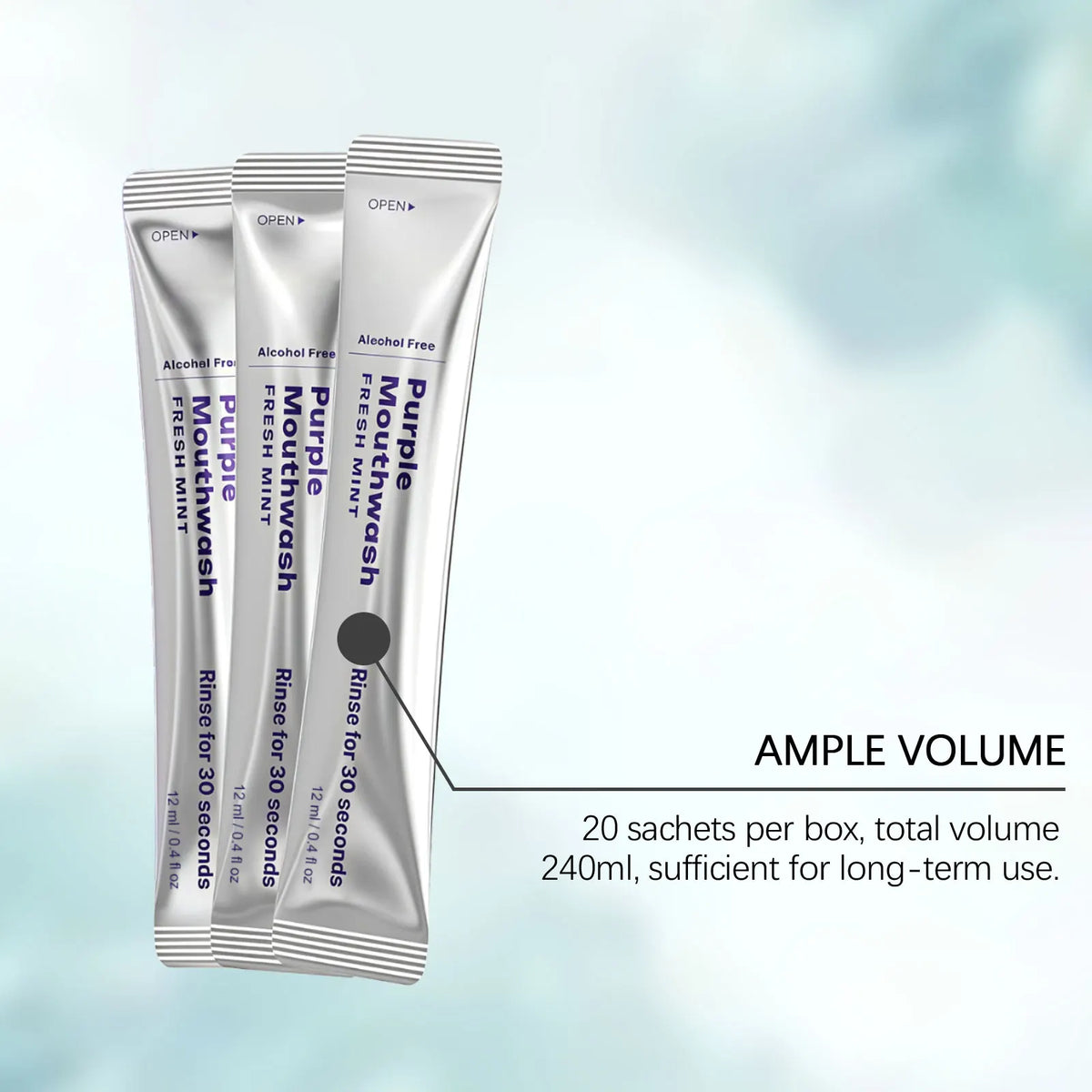 Fresh Mint Portable Mouthwash – 20 Travel Packets | HIP Travel Mouthwash HIP