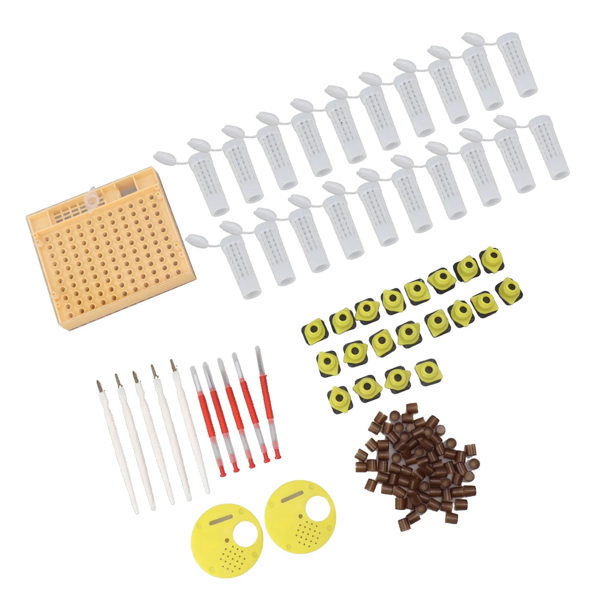 Queen Rearing Grafting Kit Queen Bee Rearing System Plastic Breeding Cell Cup Kit Beekeeping Grafting Equipments Supplies HIP