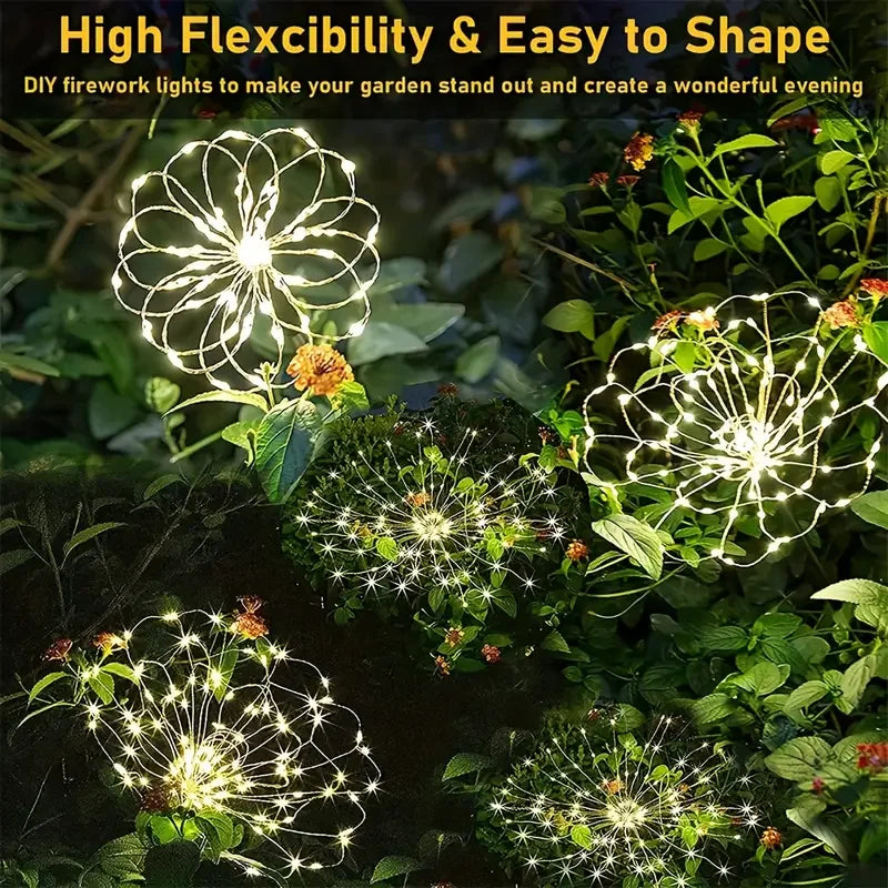 Solar Firework Dandelion Globe Lights – Outdoor Waterproof Solar Garden Lights HIP