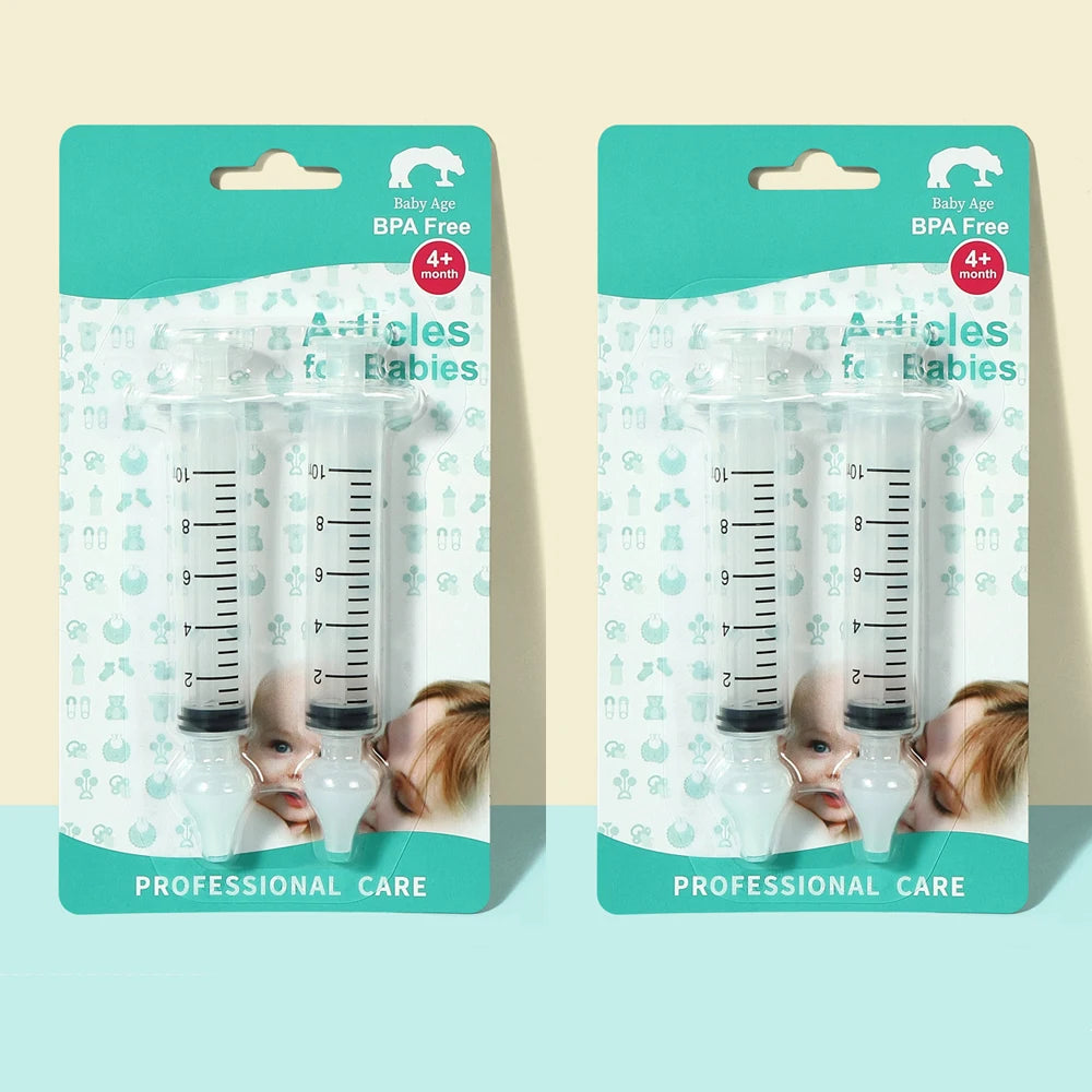 Baby Nasal Aspirator – Soft Silicone Nose Cleaner for Infants Baby Nasal Aspirator HIP C15-White-4pcs