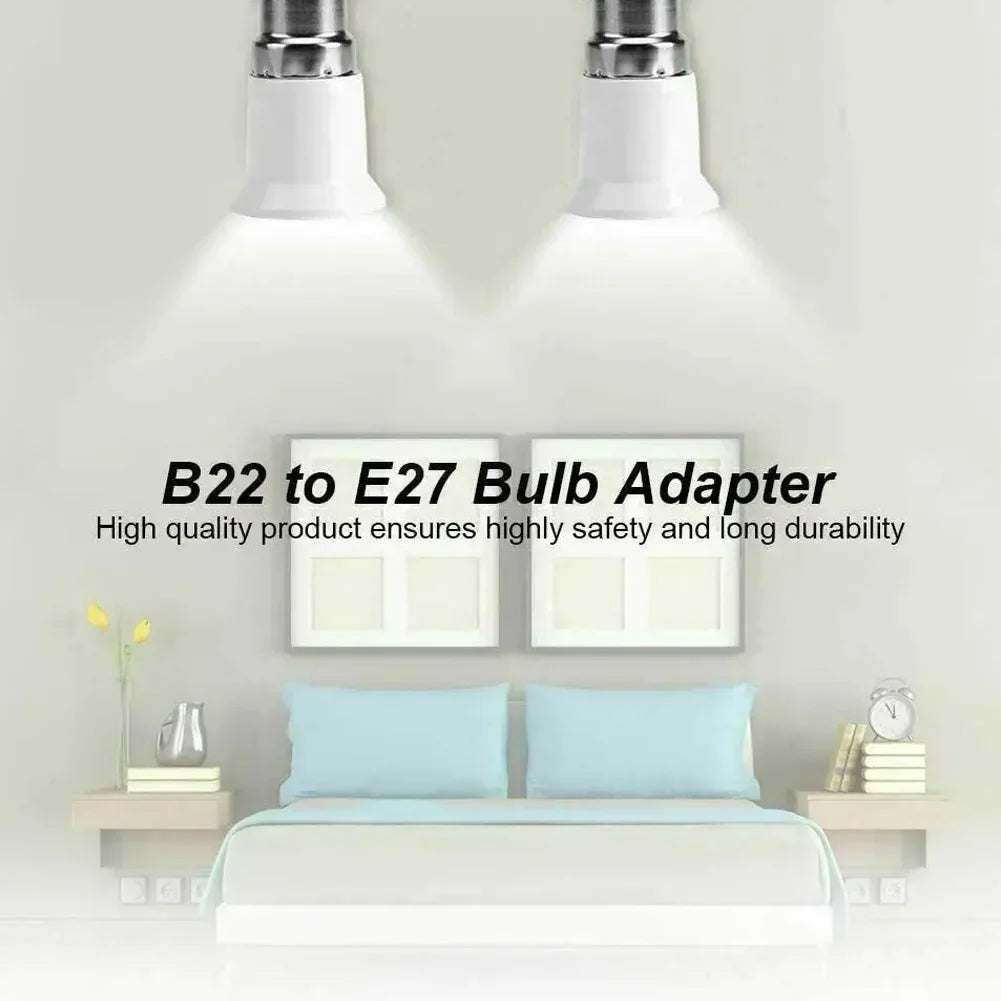 B22 To E27 Fireproof Bulb Socket Adapter Bulb Converter Bracket Household Lamp Holder Lighting Parts Accessories HIP