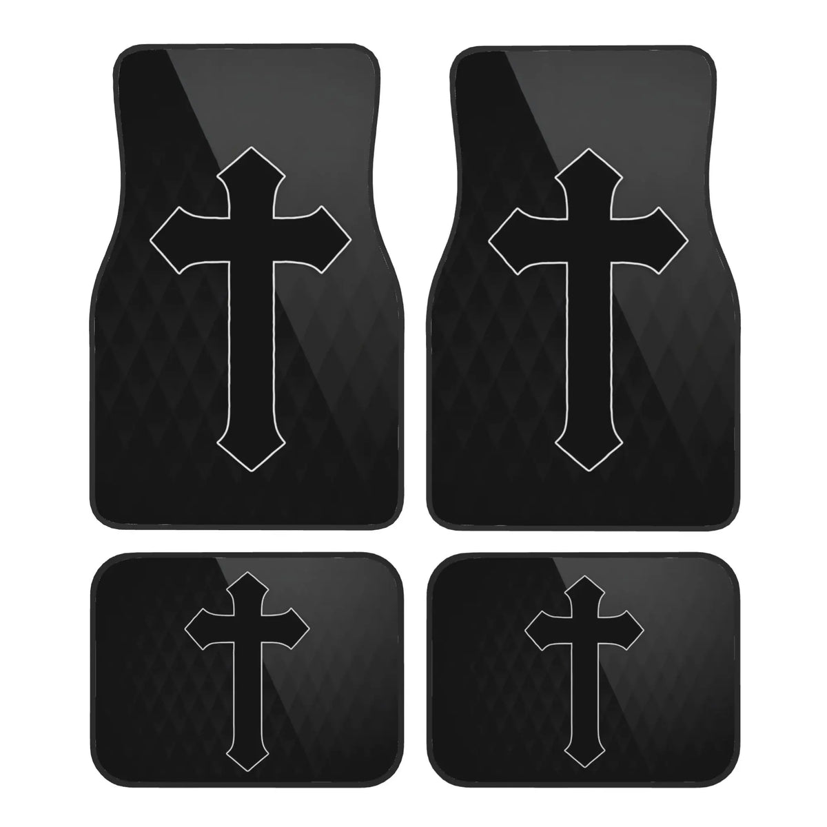Gothic Car Floor Mats – 4-Piece Universal Set for Cars & Vans Car Floor Mats HIP black