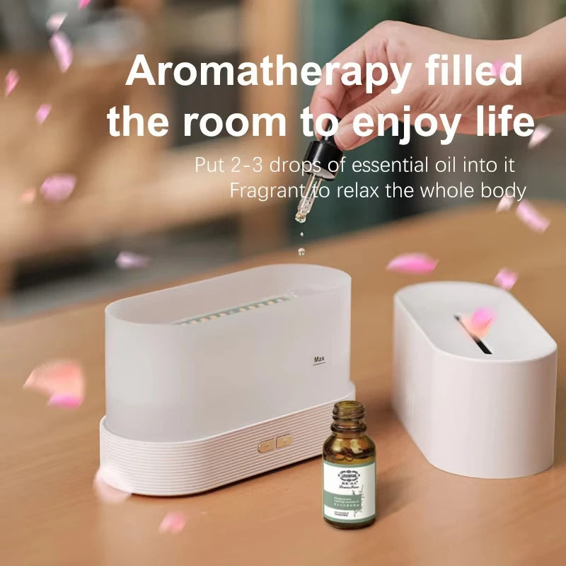 Aroma Flame Diffuser 180ml Ultrasonic Cool Mist Humidifier Aroma Flame Diffuser HIP