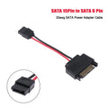 SATA 15-Pin to 6-Pin Slimline Power Adapter Cable 20AWG SATA Power Adapter HIP one size