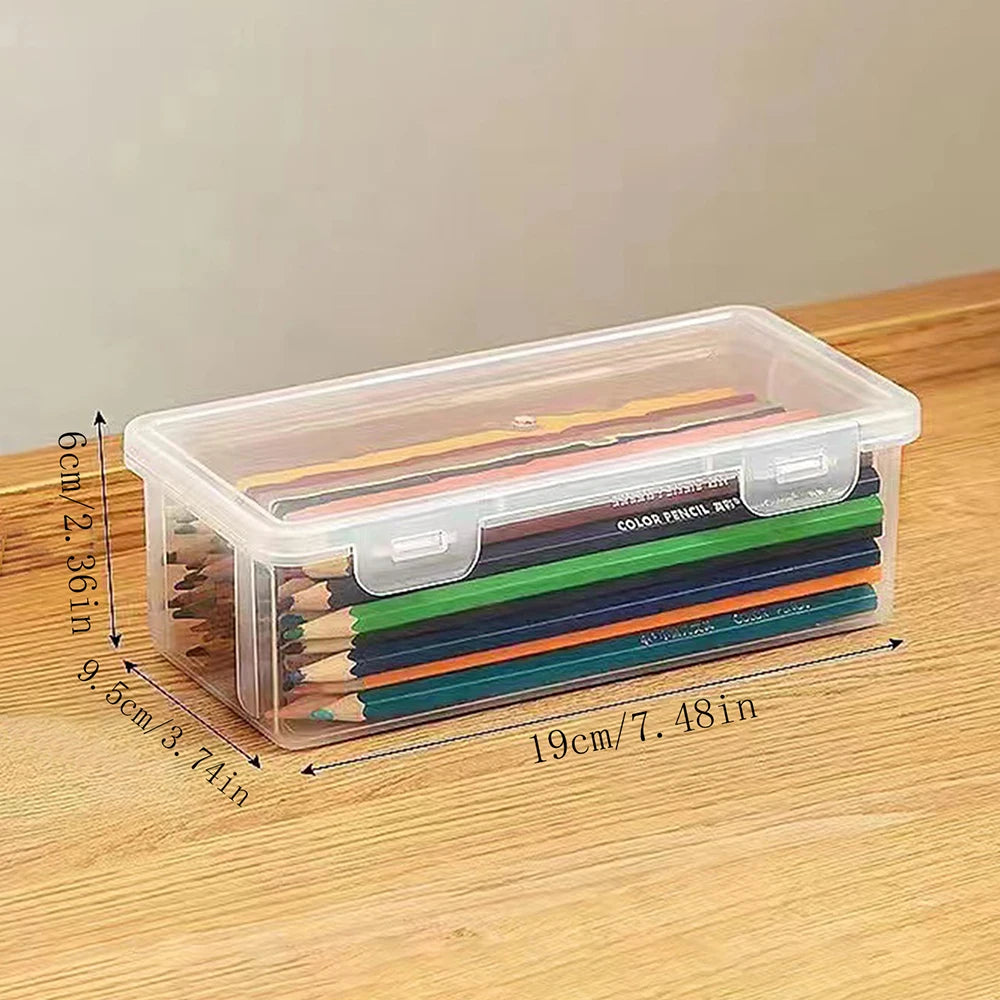 6-Pack Clear Plastic Storage Boxes with Hinged Lids Plastic Storage Boxes HIP 1PCS
