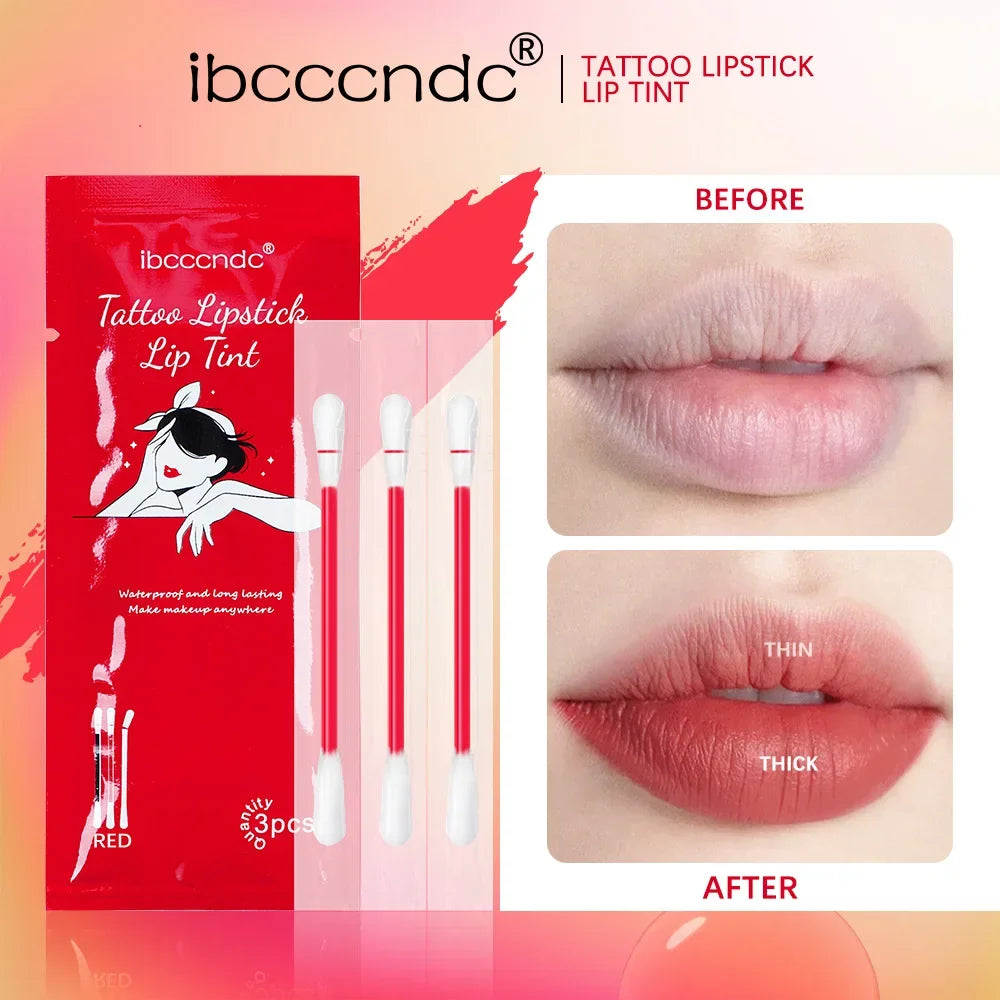 Disposable Cotton Swab Lip Tint – Waterproof Long-Lasting Gloss Liquid Lip Tint HIP