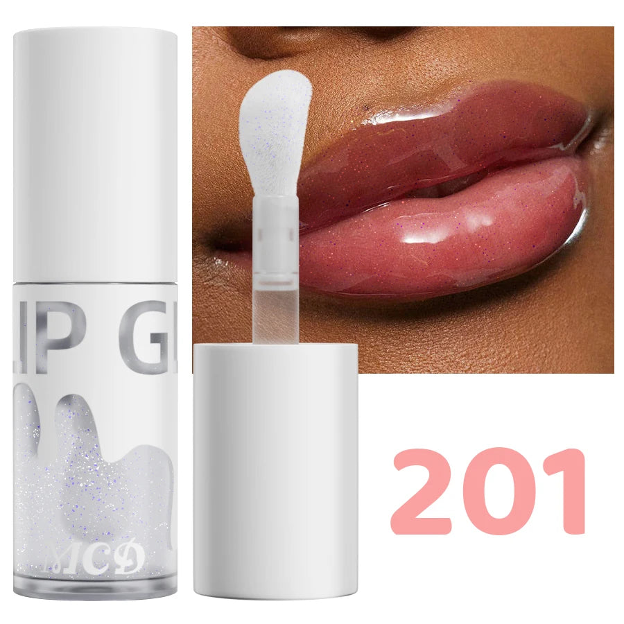 Glitter shimmer Sexy Lip Oil Hydrating Plumping Lip Coat For Lipstick Lipgloss Tinted Lip Plumper Serum Lips Glow Oil Treatment HIP 201