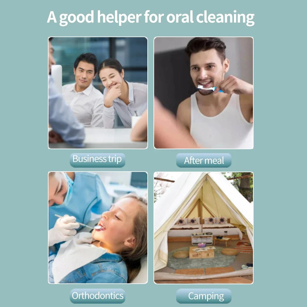 Travel Toothbrush Outdoor Camping Portable Folding Small Tooth Brush Traveling Toothbrushes for Adults Teeth Brushes HIP