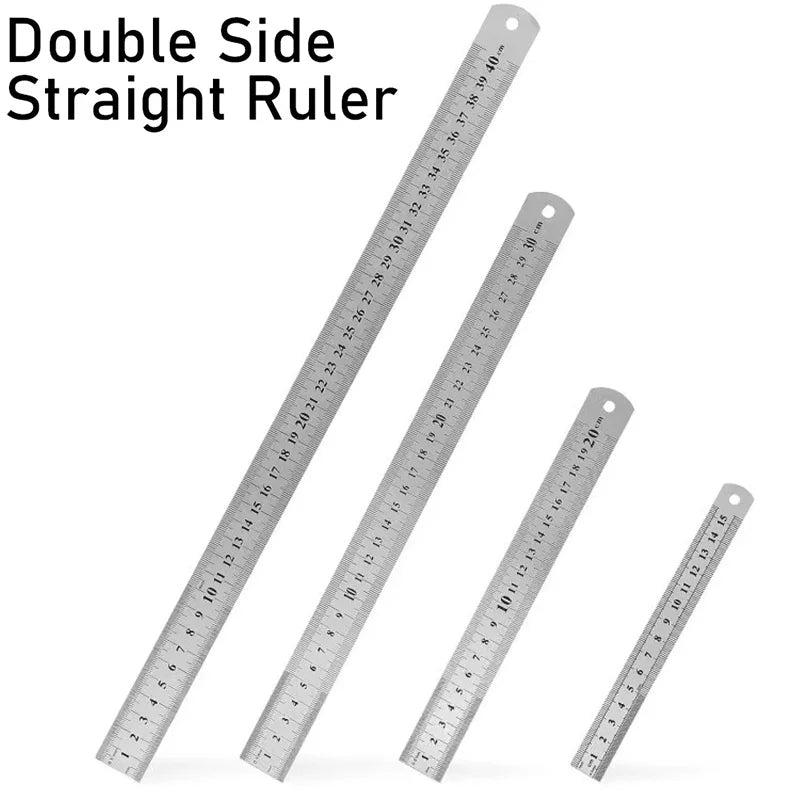 Double-Sided Stainless Steel Ruler – Precision Drafting Tool Stainless Steel Ruler HIP