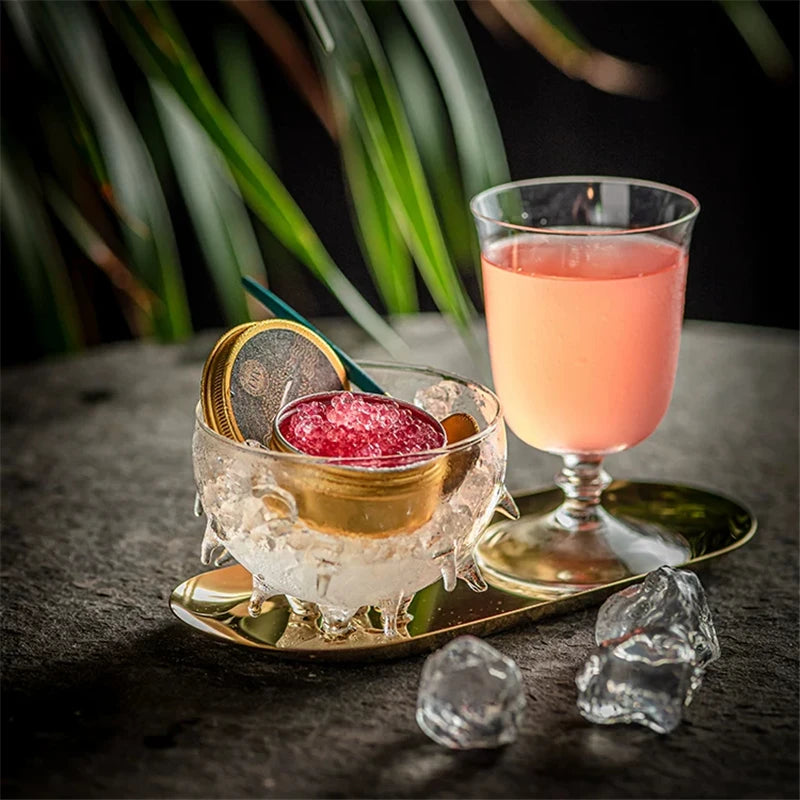 Sea Urchin Cocktail Glass – Molecular Goblet & Caviar Plate Cocktail Glass HIP