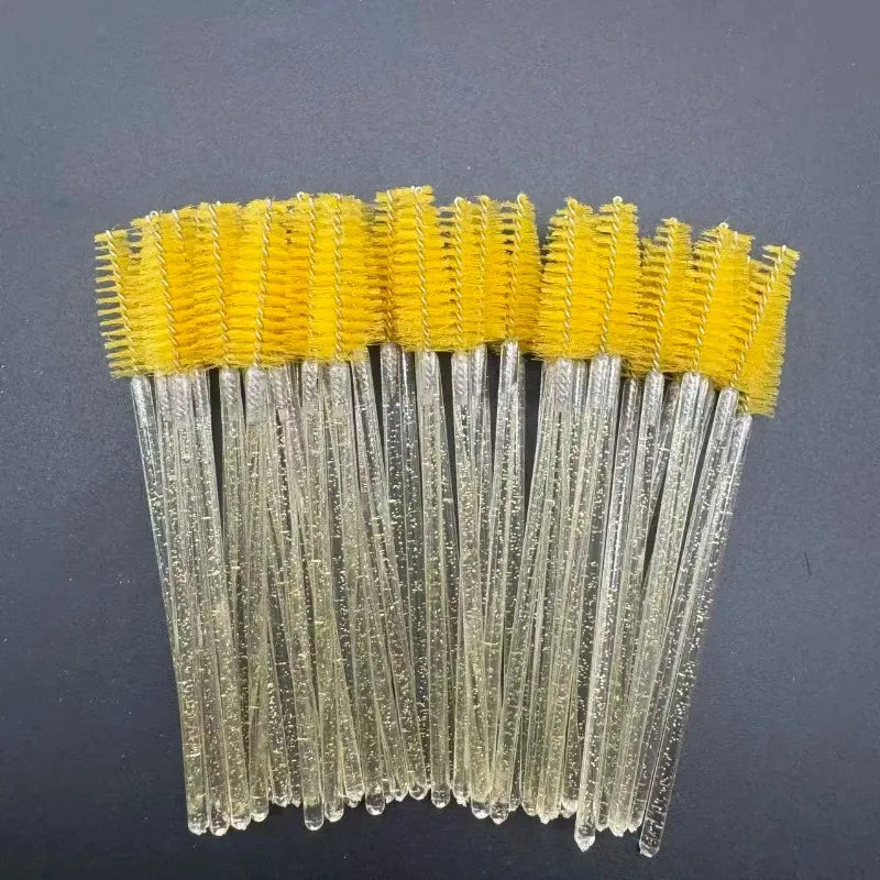 50-Pack Mascara Wands & Eyebrow Spoolie Brushes – Lash Kit Spoolie Brush Set HIP