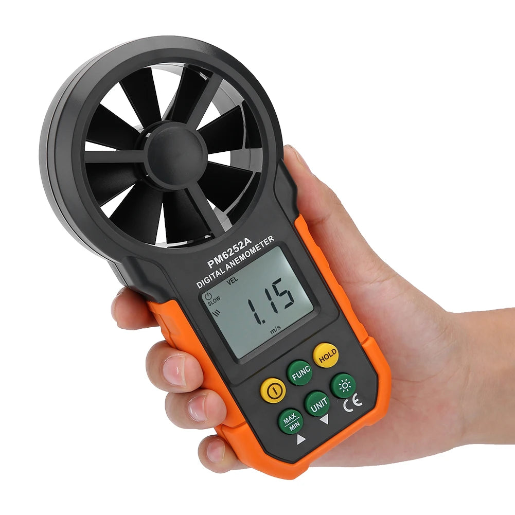 Digital Anemometer Anemometer PEAKMETER PM6252A Digital Wind Speed Meter Air Volume Measuring Anemometer Wind Speed Meter HIP Default Title