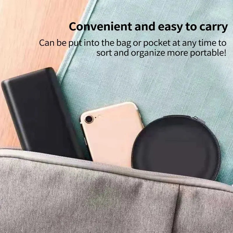 Mini Hard Earphone Case – Zippered Shockproof Organizer Pouch Earphone Storage Case HIP