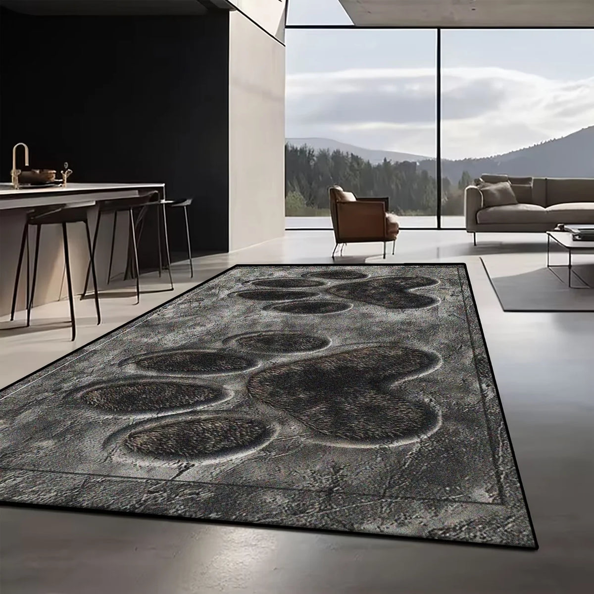 3D Animal Paw Print Area Rug – Non-Slip Washable Floor Mat Novelty Area Rug HIP