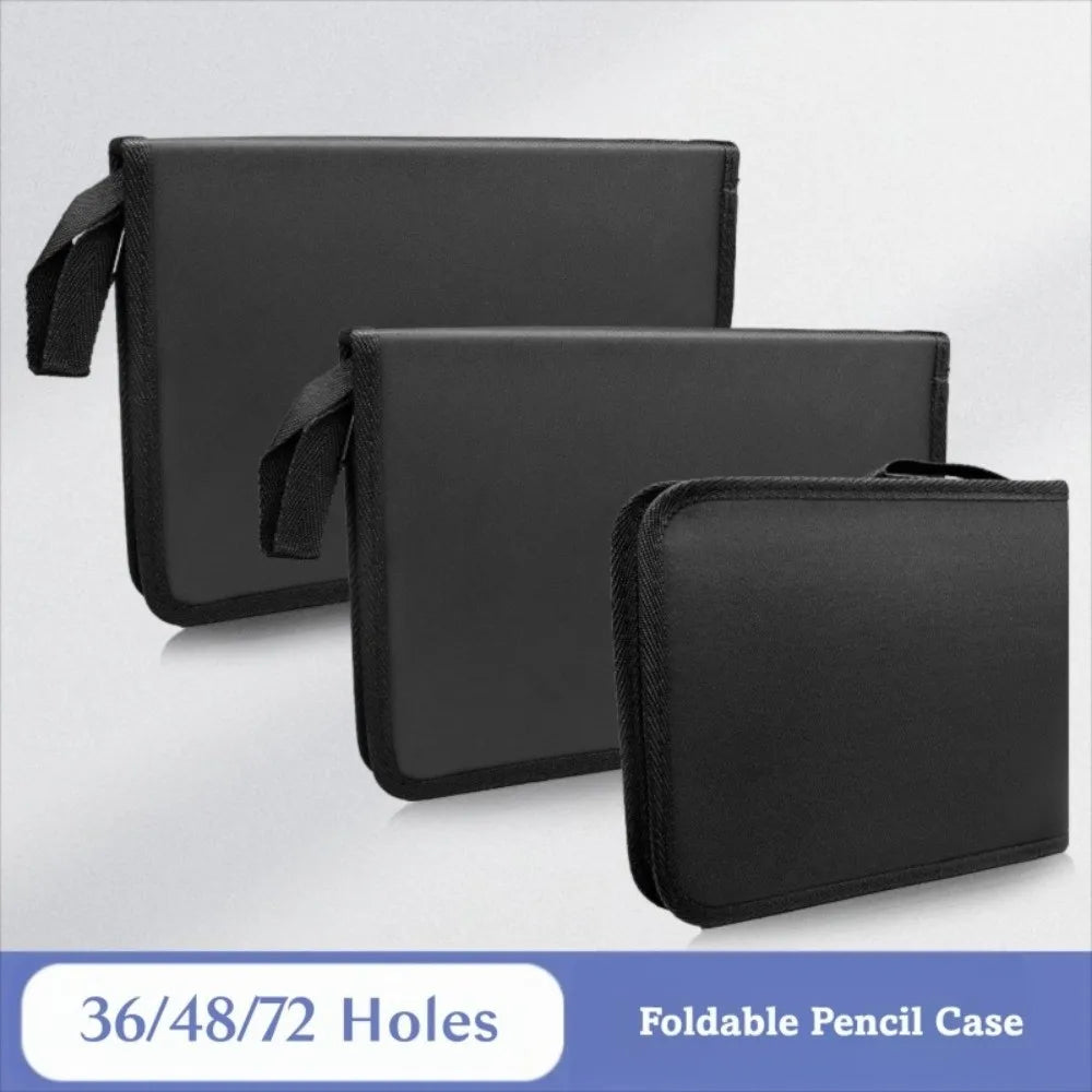 Folding Pencil Case 36/48/72 Holes – Oxford Fabric Art Organizer Folding Pencil Case HIP
