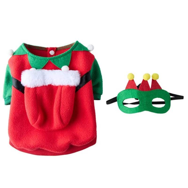 Halloween & Christmas Dog Costume – Warm Plush Outfit for Puppies Dog Costume HIP