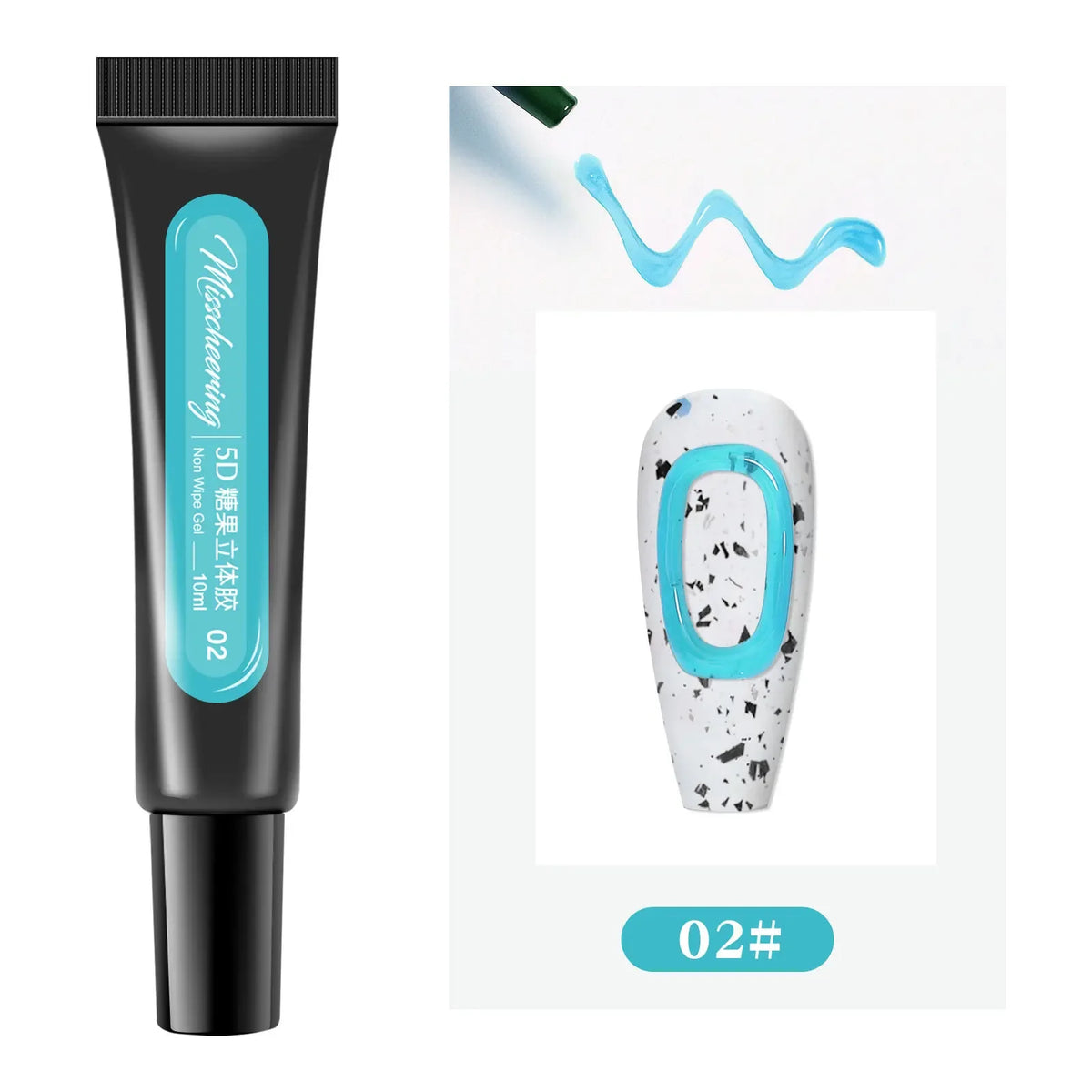 3D Pudding Gel 12ml Tube Emboss Korean Style Nail Design Painting Full Coverage Super Texture Gel Pigmented Paint Liner Gel HIP 02 10ml