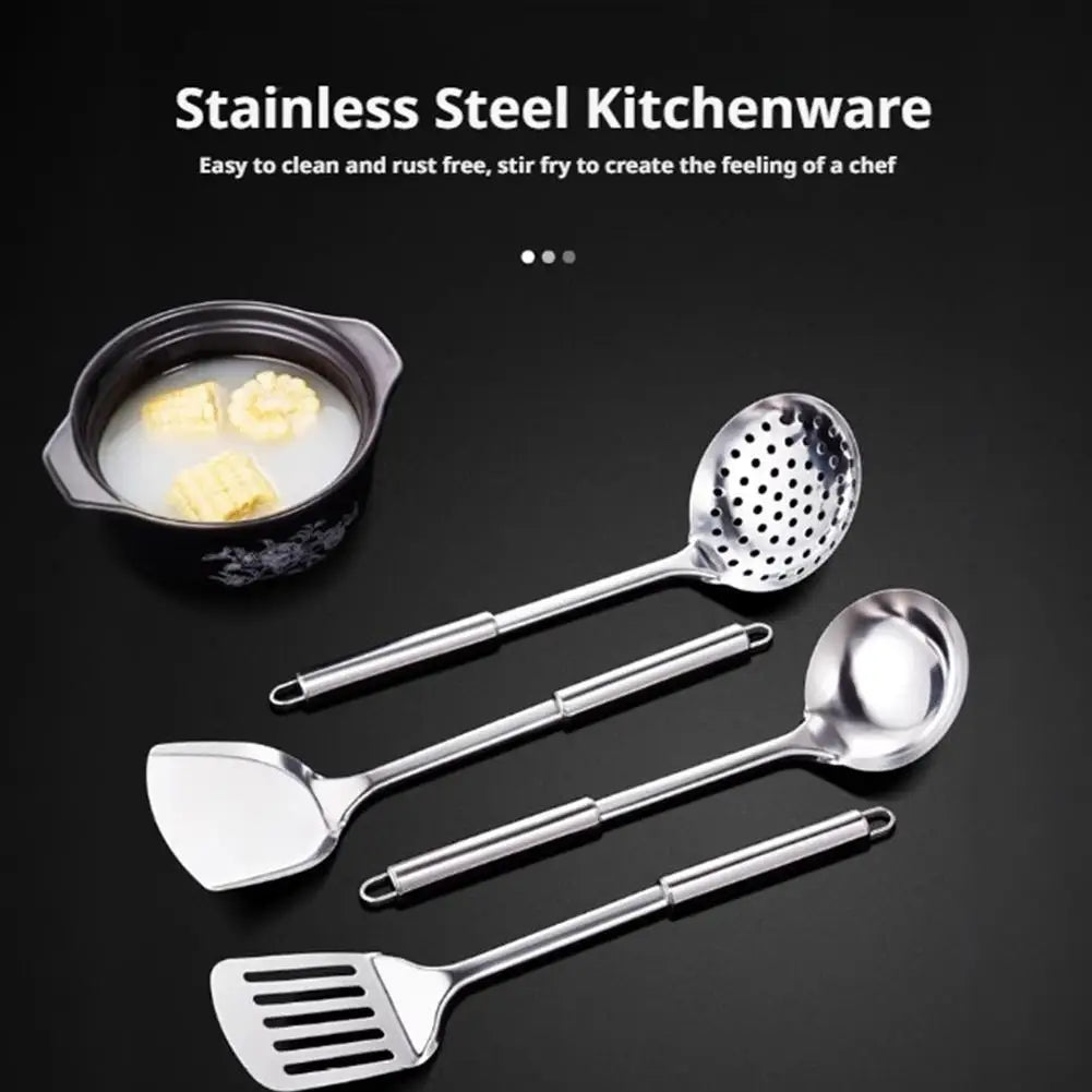 5Pcs Kitchen Cooking Utensils Set 304 Stainless Steel Practical Spatula Kitchen Utensil Set Cooking Tool Washable Spoons Utensil HIP