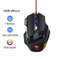 KEBIDUMEI 7-Button RGB Wired Gaming Mouse – 2400DPI Ergonomic Wired Gaming Mouse HIP 7Buttons 2400DPI