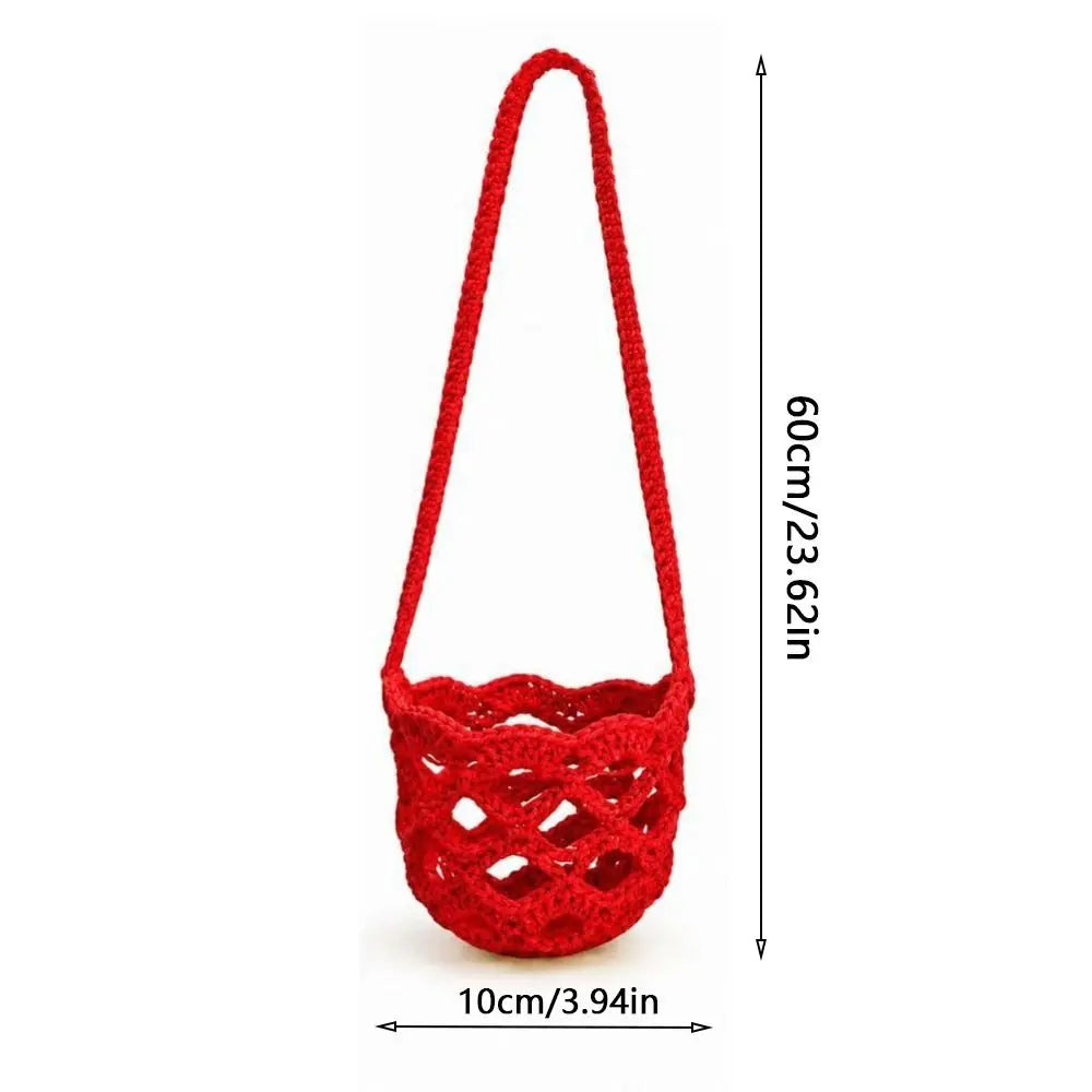 Handmade Crochet Wine Bottle Crossbody Bag – Knit Carrier Wine Bottle Bag HIP
