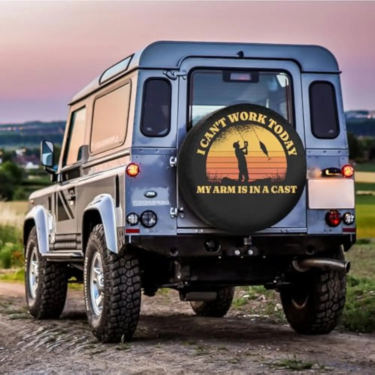 Funny Fishing Spare Tire Cover – Polyester RV SUV Trailer Spare Tire Cover HIP