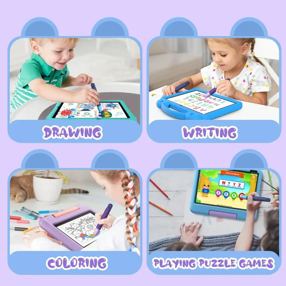 Kids Silicone Stylus Pen – Anti-Roll, Anti-Lost Tether Kids Tablet Stylus HIP