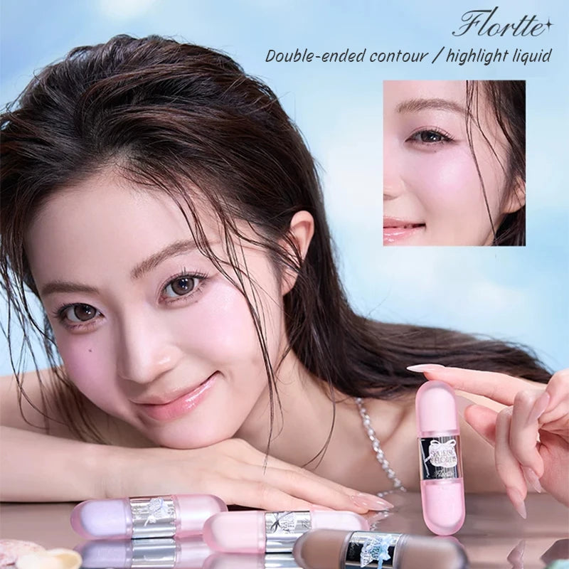 FLORTTE Double-Ended Liquid Highlighter & Contour Stick 4.6g Liquid Highlighter Contour HIP