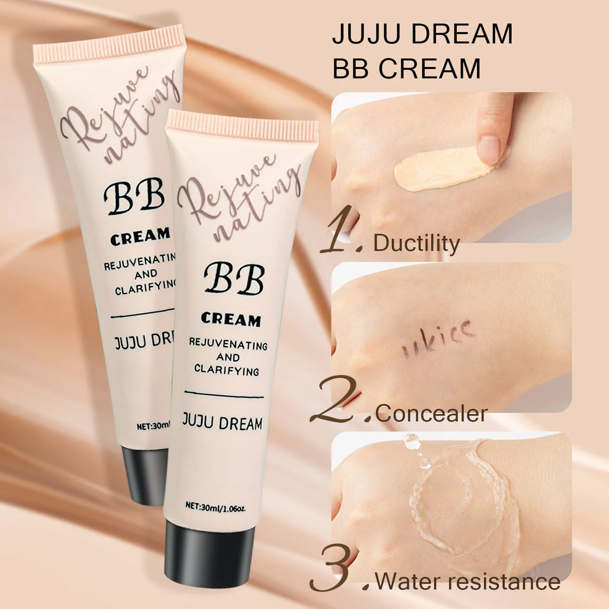 JUJU Dream BB Cream – Hydrating Foundation for Dry Skin 30ml BB Cream Foundation HIP