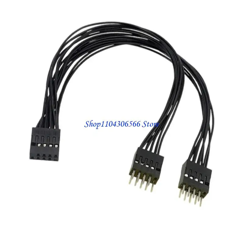 9-Pin Motherboard Switcher Splitter Extension Cable for PC PC Cable Adapter HIP Black CN