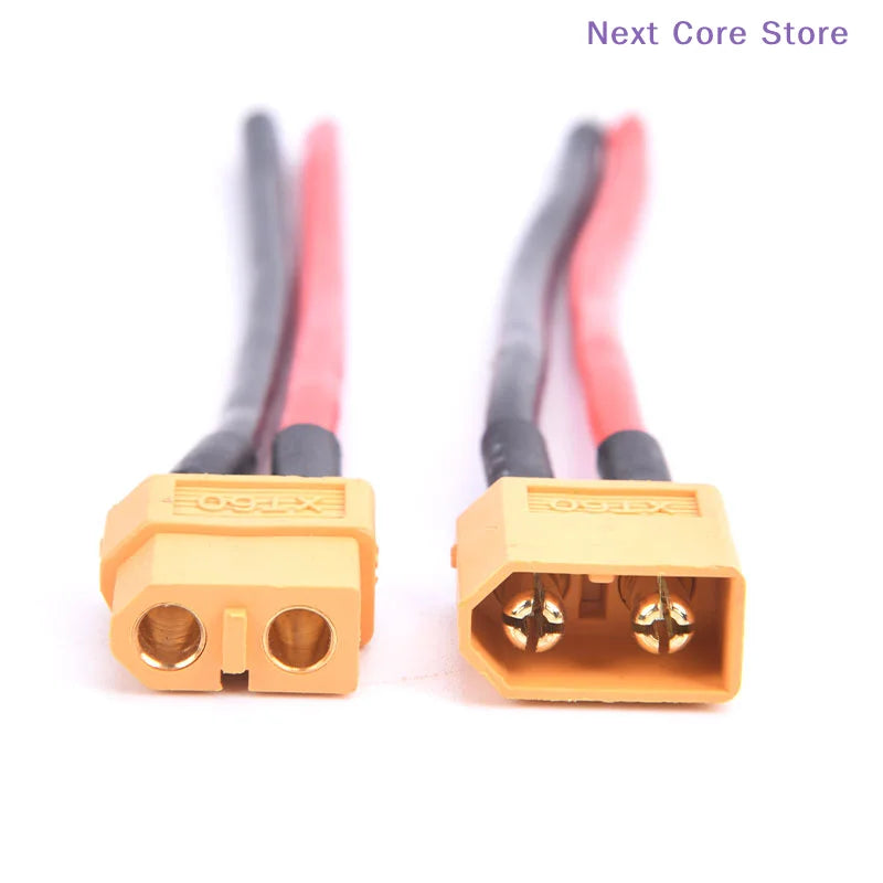 XT60 Male & Female Connector Pair – 14 AWG Silicone Wire RC Battery Connector HIP