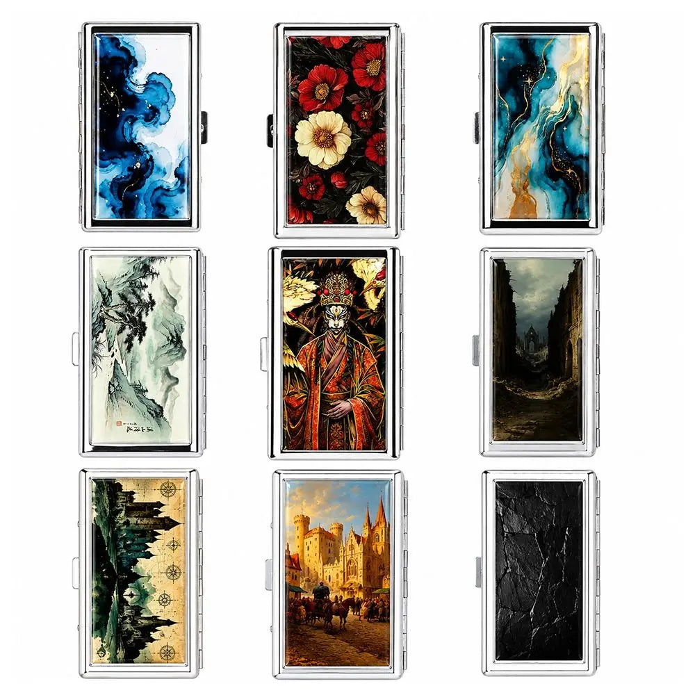 Vintage Metal Card Case – Snap-Close Credit & Business Card Holder Metal Card Case HIP