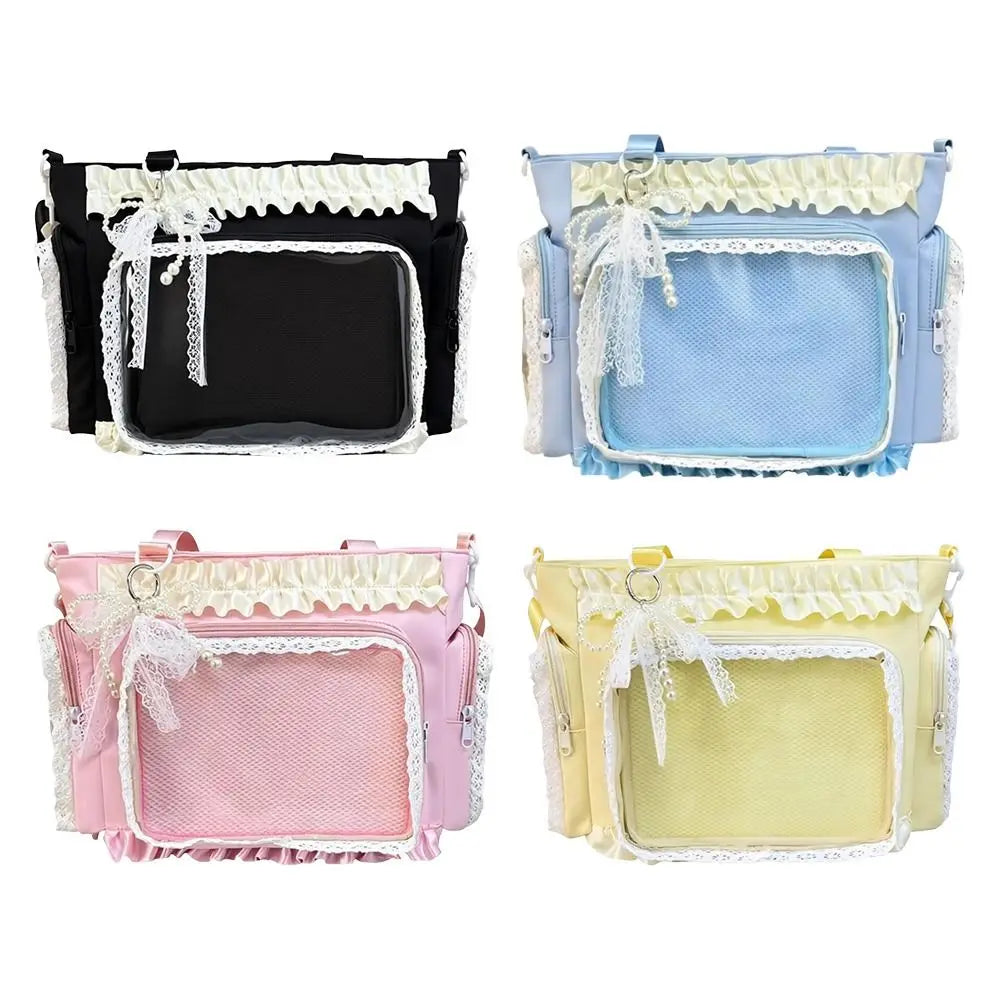 Y2K Japanese Ita Bag – Transparent Large Crossbody Tote Crossbody Tote Bag HIP