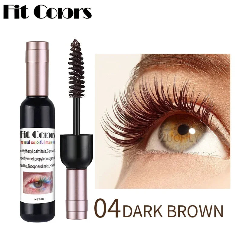 Wine Bottle 4D Silk Fiber Eyelash Mascara Waterproof Fast Dry Eyelashes Curls Extension Makeup Eyelashes Waterproof Blue Ink HIP 04