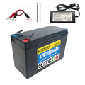 12V 12Ah LiFePO4 Battery Pack – 30A BMS & 3A Charger Lithium Battery Pack HIP 12V 12Ah