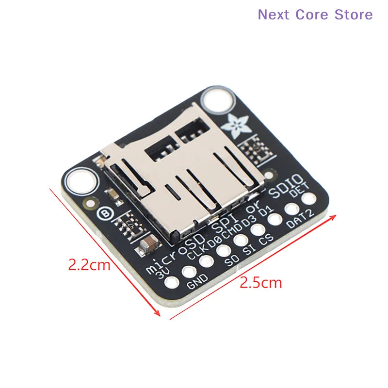 Adafruit #4682 SD SPI/SDIO Card Breakout Board – 3V Black SD Card Breakout Board HIP
