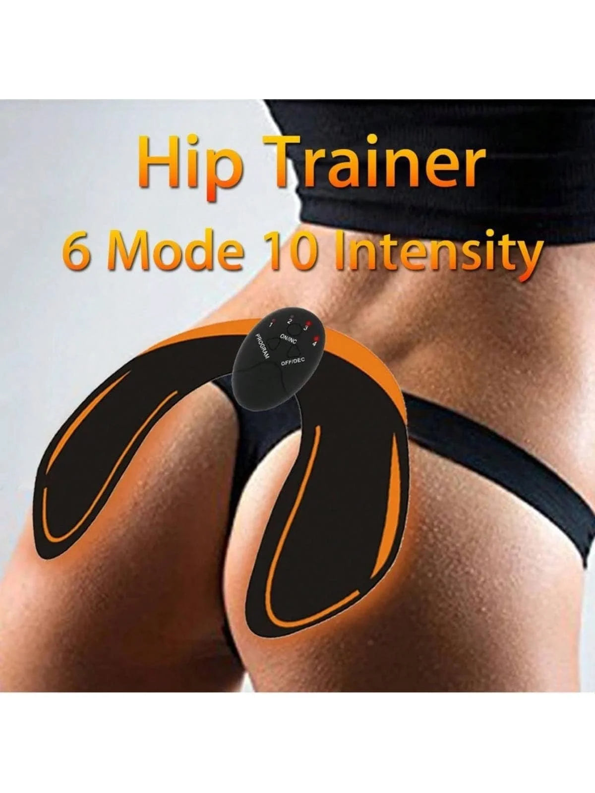 Smart Buttock Massager & Glute Toner – Rechargeable EMS Patch Glute Toning Device HIP black No plug