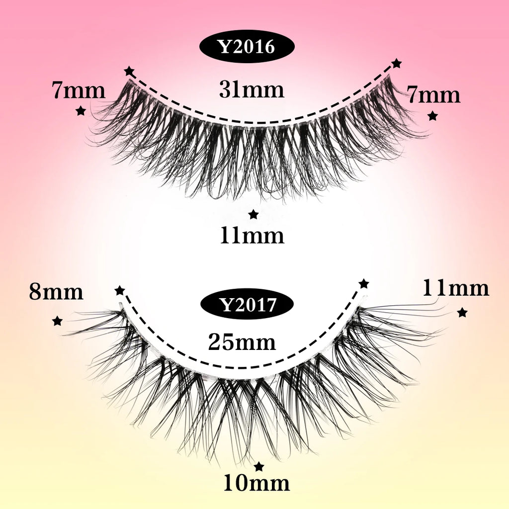 YSDO 5/10 Pairs Natural Eyelash Extension Hand Made Maquilagem Fluffy Fake Half Lashes Soft 3D Mink Lashes Makeup Faux Cilios HIP