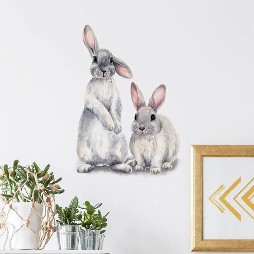 Easter Decor Easter Sticker Bunny Cartoon Wall Sticker Removable Wall Decor for Home Kindergarten Wall Sticker HIP