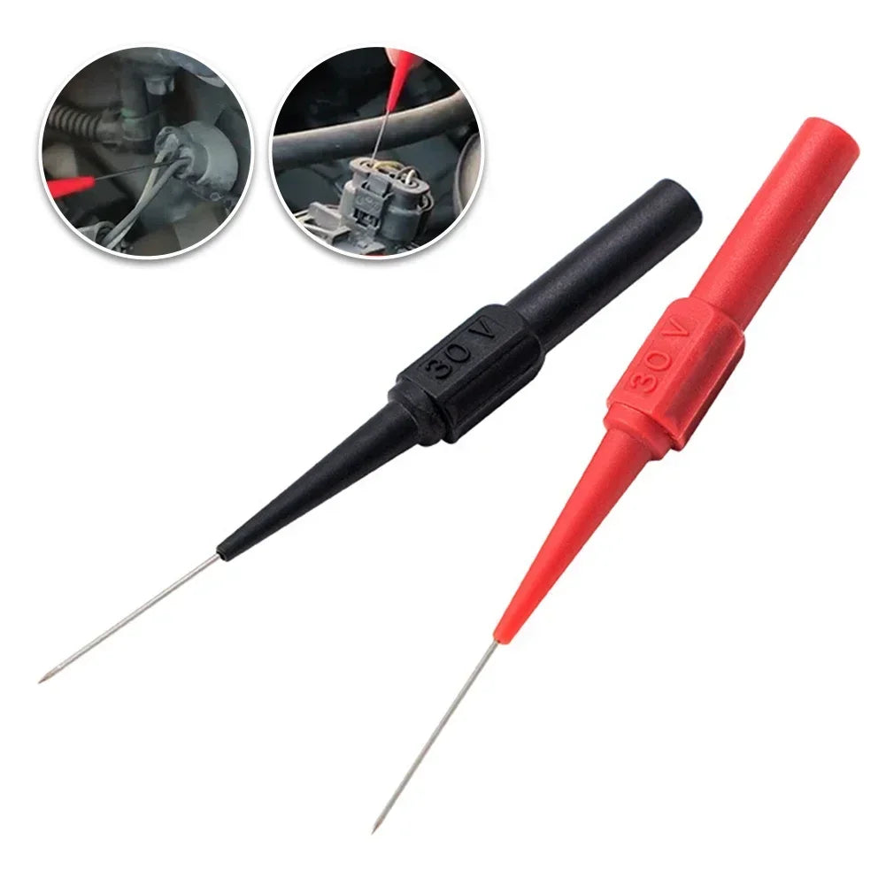 1/2PCS 30V Digital Multimeter Instrumentation Test Probe Pins Lead Equipment Instrument Part Insulation Wire Piercing Needle Tip HIP