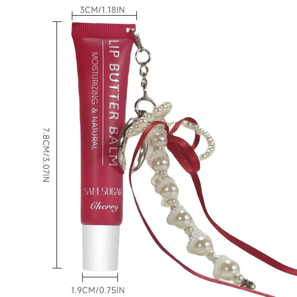 SAM SUGAR Pearl Chain Lip Butter Balm – Mirror Gloss Shine Mirror Lip Gloss HIP