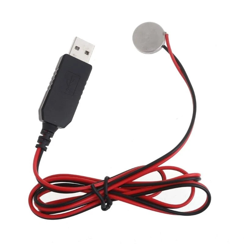 USB to CR2032 Dummy Battery Cable – 3V Coin Cell Power Adapter Battery Adapter Cable HIP