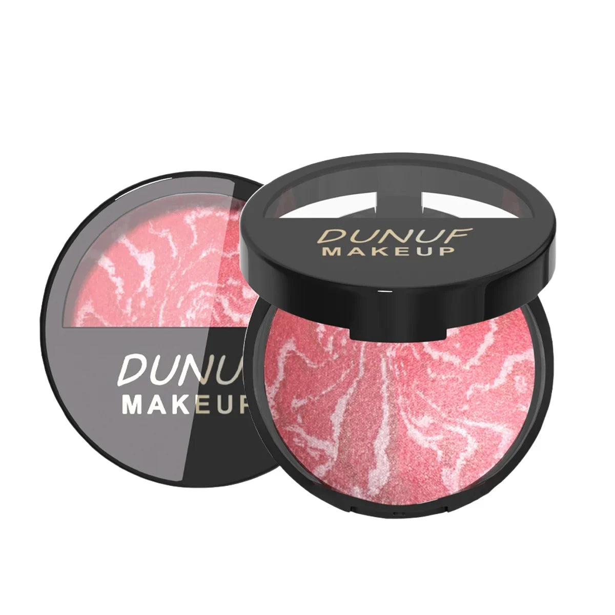 DUNUF 3-Color Baked Blush Palette – Waterproof & Long-Lasting Baked Blush Palette HIP